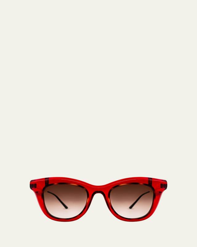 Mercy Gradient Acetate & Metal Cat-Eye Sunglasses
